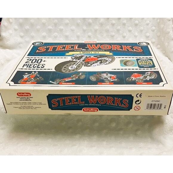 Schylling Steel Works Construction Set-5 Model Set-200+ Pieces, NEW, SEALED - Picture 6 of 6